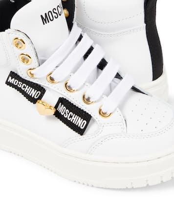 Sneakers in pelle con logo | Moschino Kids