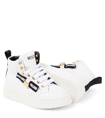 Sneakers in pelle con logo | Moschino Kids