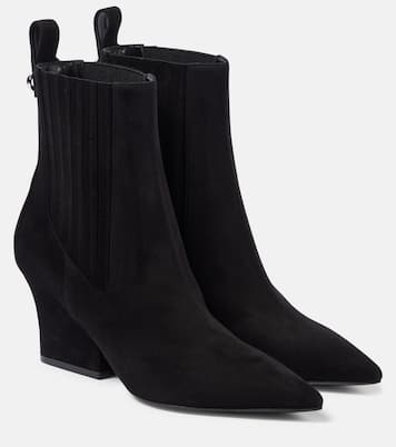 Stivaletti VLogo Lockette in suede | Valentino Garavani