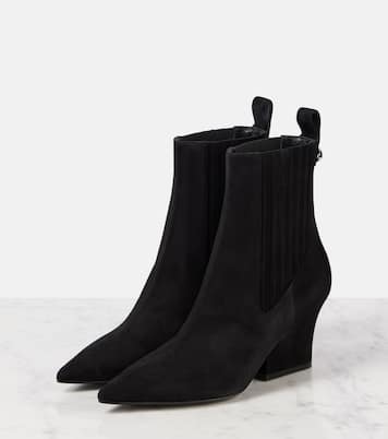 Stivaletti VLogo Lockette in suede | Valentino Garavani