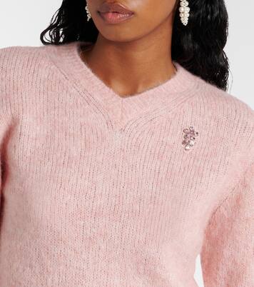 Cropped alpaca and wool-blend sweater | Simone Rocha