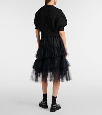 Cardigan in misto lana a trecce | Simone Rocha