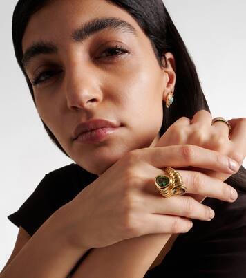 Bague Toi Et Moi en or 18 ct, tourmaline et grenat  | Marina B