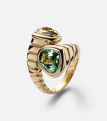 Bague Toi Et Moi en or 18 ct, tourmaline et grenat  | Marina B