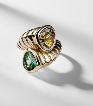 Bague Toi Et Moi en or 18 ct, tourmaline et grenat  | Marina B