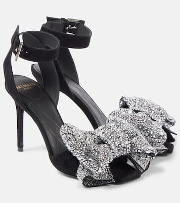 Pumps Ruby 95 in suede con fiocco | Balmain