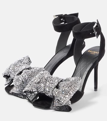 Pumps Ruby 95 in suede con fiocco | Balmain