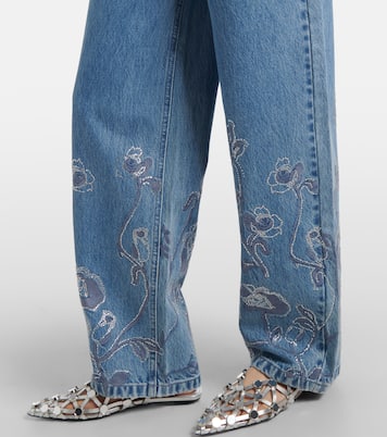 Jean ample à fleurs | Rotate