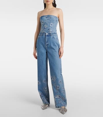 Jean ample à fleurs | Rotate