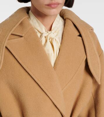 Wool and silk wrap coat | Givenchy