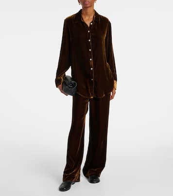 London velvet pajama pants | Asceno