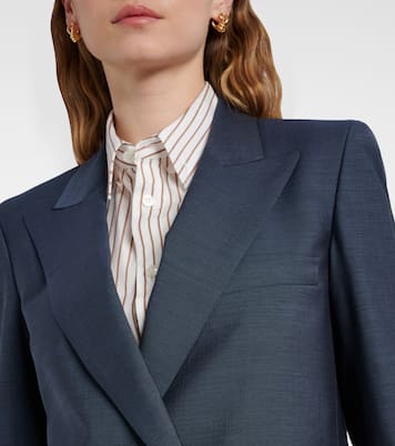 Alie double-breasted wool and mohair blazer | Blazé Milano