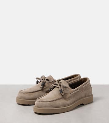 Chaussures bateau Monili en daim | Brunello Cucinelli