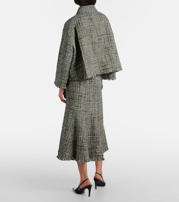 Floral-appliqué tweed jacket | Erdem