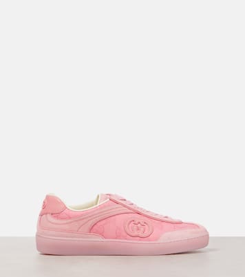 G75 suede-trimmed sneakers | Gucci