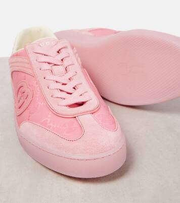 G75 suede-trimmed sneakers | Gucci