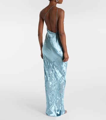Asymmetric velvet gown | The Sei