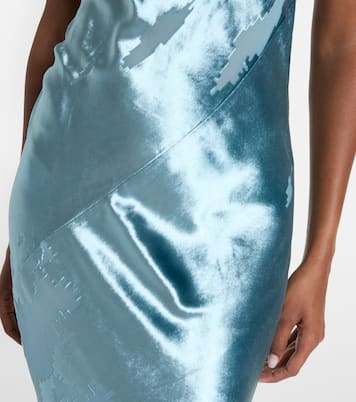 Asymmetric velvet gown | The Sei