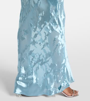 Asymmetric velvet gown | The Sei