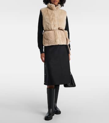 Joui faux fur down vest | Moncler