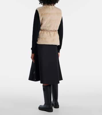 Joui faux fur down vest | Moncler