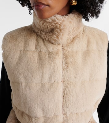 Joui faux fur down vest | Moncler