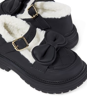 Ballerine Mary Jane con shearling sintetico | Monnalisa