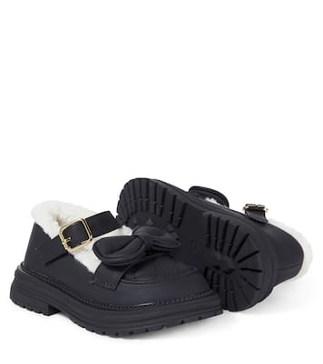 Ballerine Mary Jane con shearling sintetico | Monnalisa