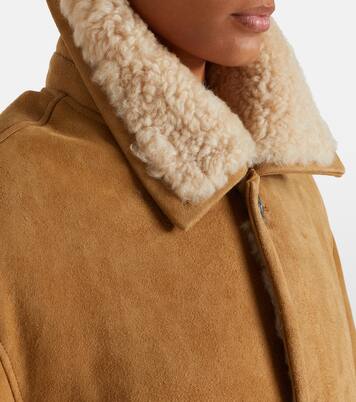 Shearling-trimmed suede jacket | Ami Paris