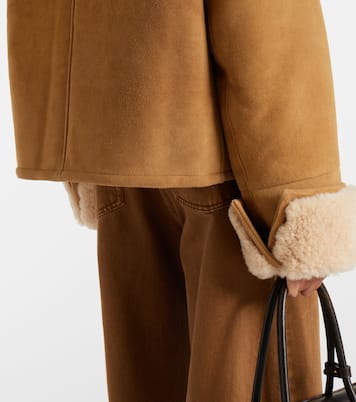 Shearling-trimmed suede jacket | Ami Paris