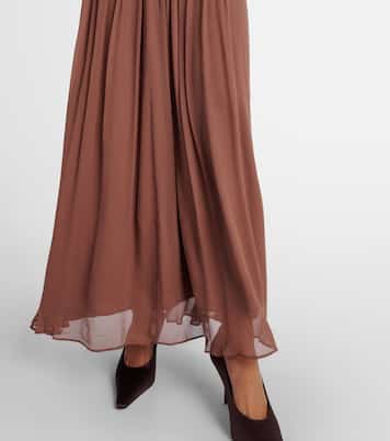 Dalton gathered ruched maxi dress | Staud