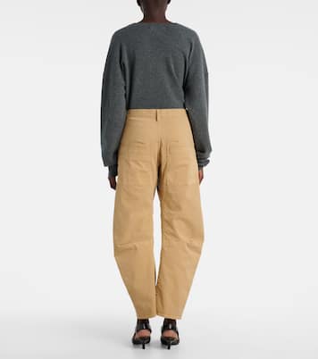 Shon barrel-leg cotton chino pants | Nili Lotan