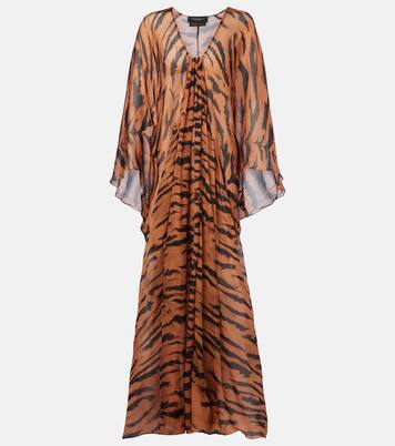 x Sabine Getty printed silk kaftan | Adriana Degreas