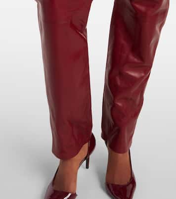 Callum mid-rise leather straight pants | Khaite