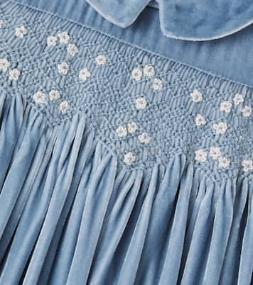 Marcita smocked velvet dress | La Coqueta
