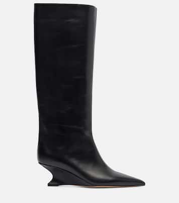 Nina 50 leather knee-high boots | Paris Texas