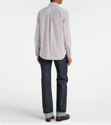 Striped cotton poplin shirt | Bottega Veneta