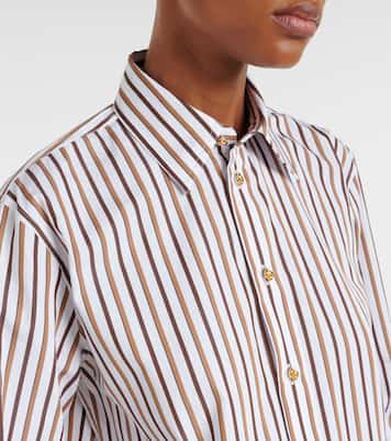Striped cotton poplin shirt | Bottega Veneta