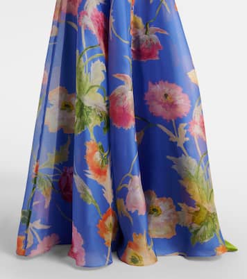 Vestido de fiesta de organza de seda floral | Carolina Herrera