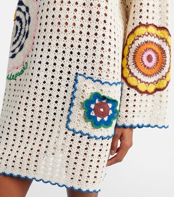 Elma crochet embroidered cotton kaftan | Alémais