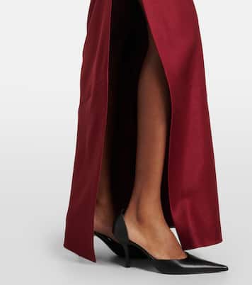 Draped crêpe satin bustier gown | Alex Perry