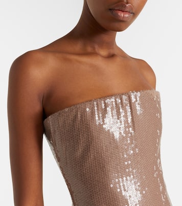 Sequined strapless gown | Alex Perry