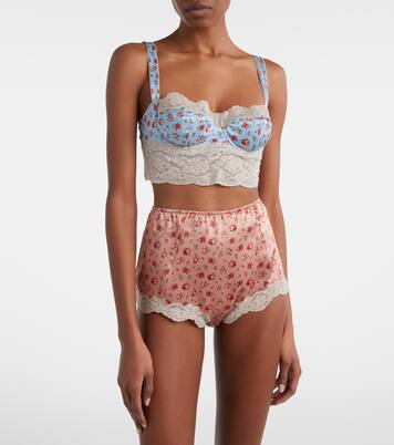 Floral silk and cotton-blend briefs | Dolce&Gabbana