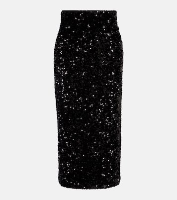 Sequined velvet midi skirt | Vince
