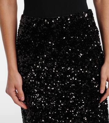 Sequined velvet midi skirt | Vince