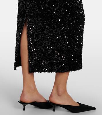 Sequined velvet midi skirt | Vince