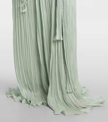 Vestido de fiesta fruncido con peplum | Marmar Halim