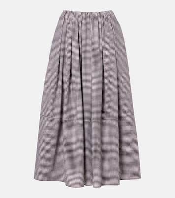 Solinas gingham cotton-blend midi skirt | Faithfull