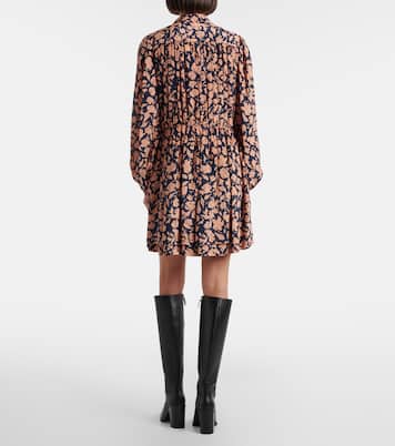 Floral gathered silk minidress | Chloé