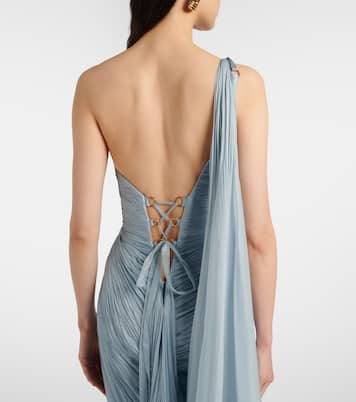 Florencia one-shoulder silk gown | Maria Lucia Hohan